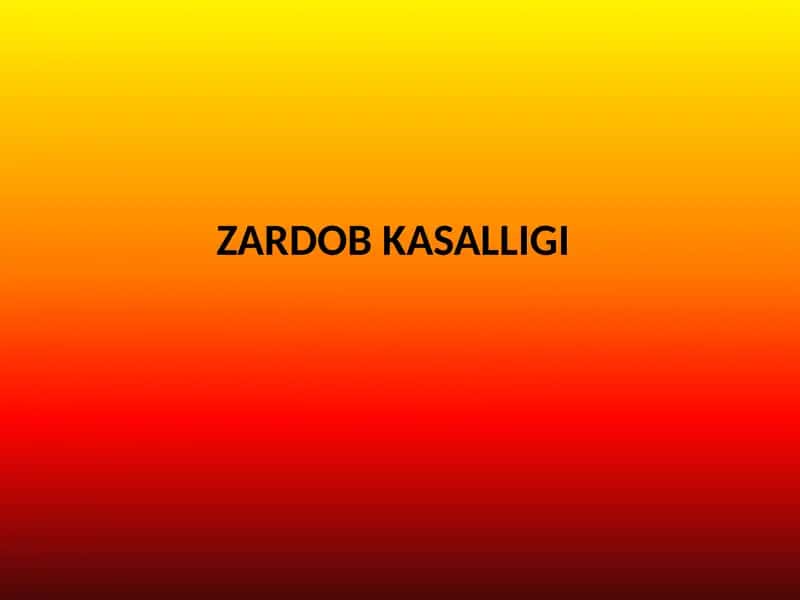 Zardob Kasalligi
