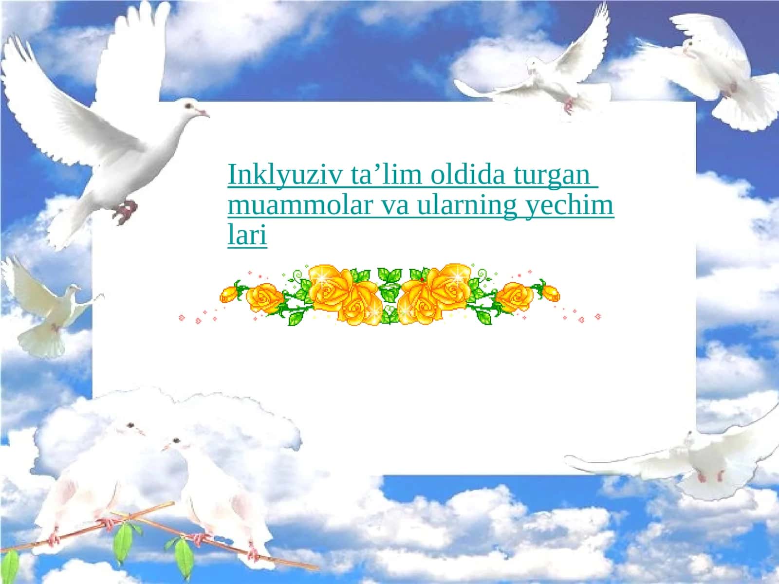 Inklyuziv ta’lim oldida turgan muammolar va ularning yechimlari