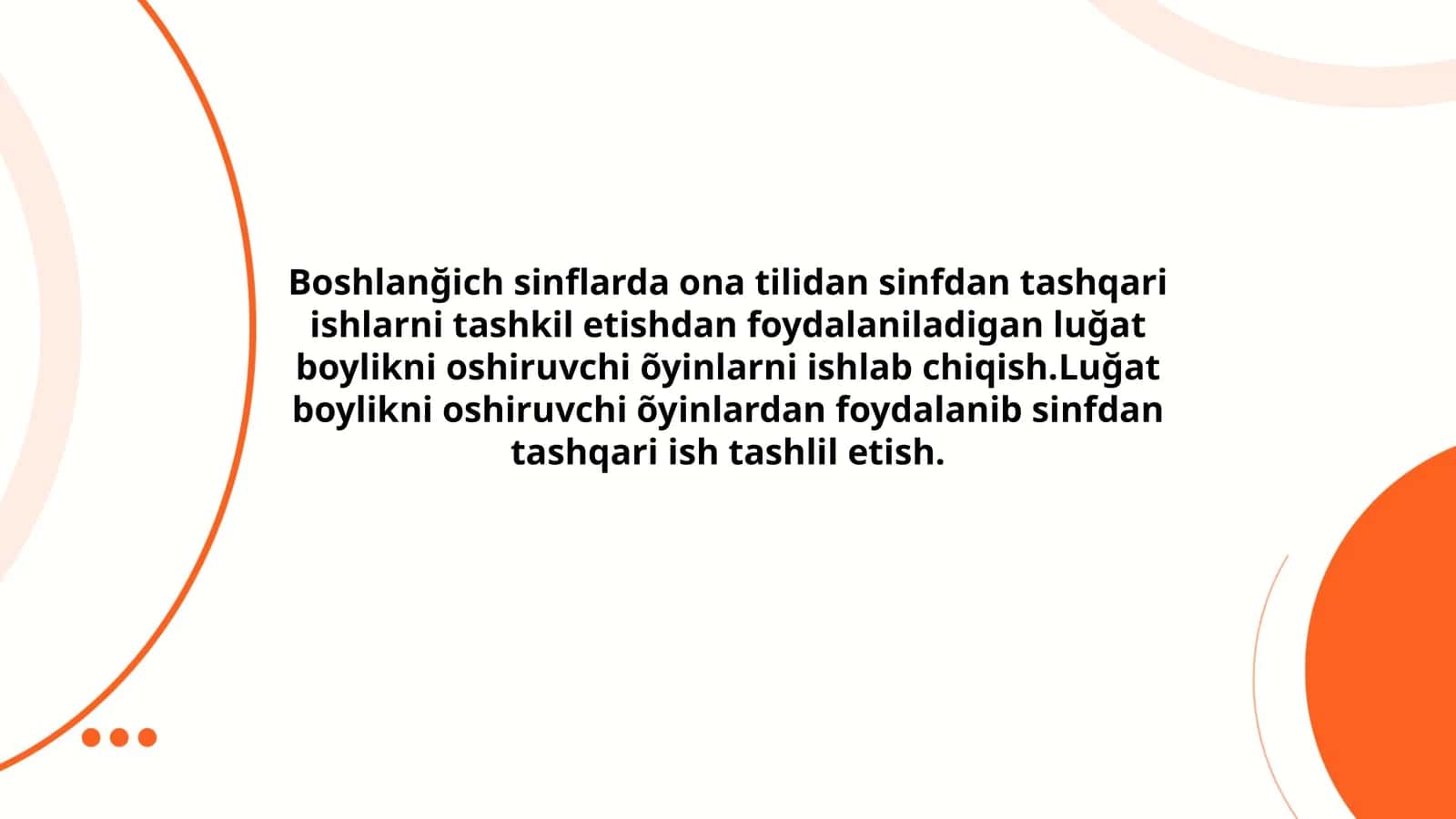 Luğat Boylikni Oshiruvchi O'yinlar