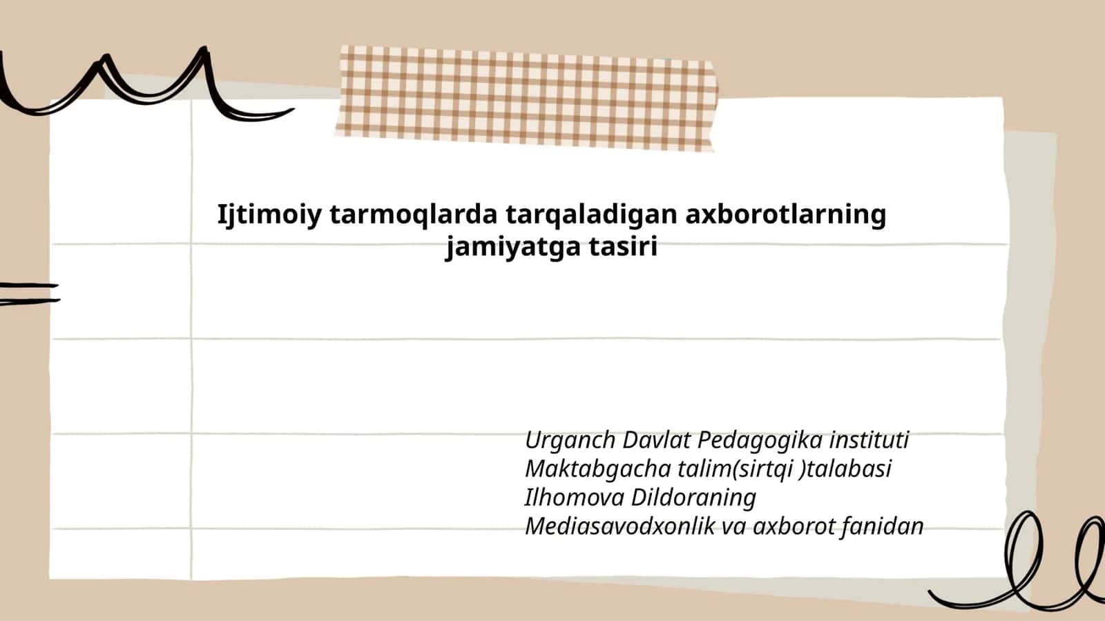 Ijtimoiy tarmoqlarda tarqaladigan axborotlarning jamiyatga tasiri