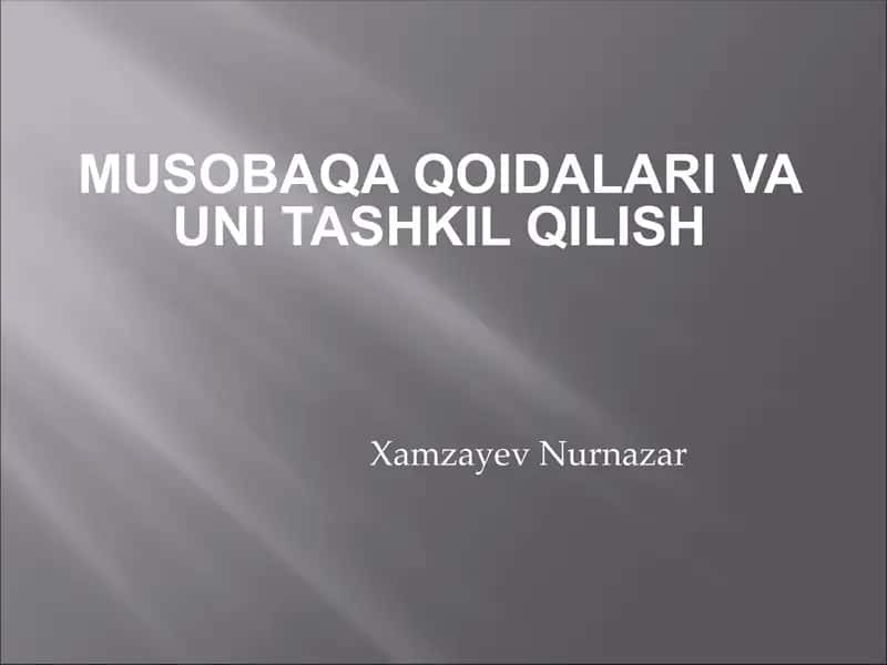 Voleybolda musobaqa qoidalari va uni tashkil qilish