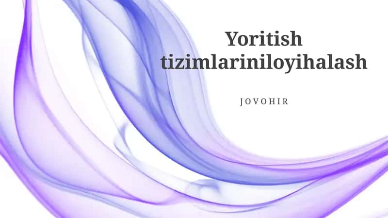 Yoritish tizimlarini loyihalash