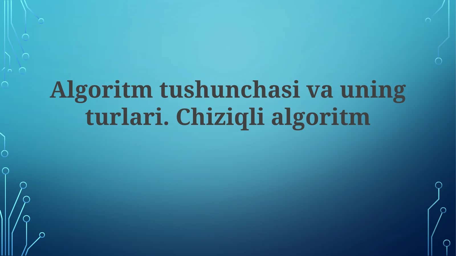 Chiziqli algoritm