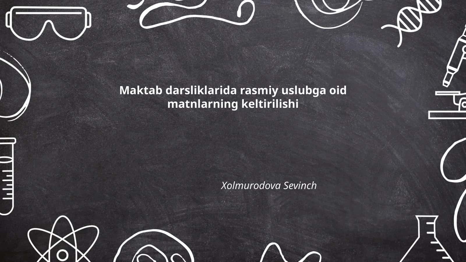 Rasmiy uslubga oid matnlarning keltirilishi
