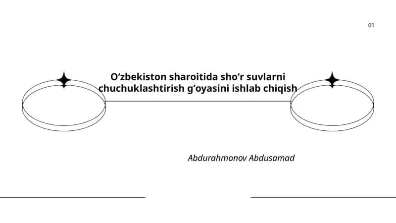 Oʻzbekiston sharoitida shoʻr suvlarni chuchuklashtirish gʻoyasini ishlab chiqish