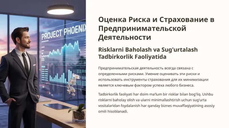 Оценка Риска и Страхование в Предпринимательской Деятельности