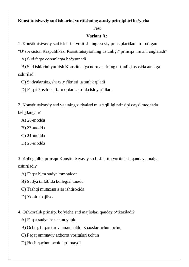 Konstitutsiyaviy sud ishlarini yuritish