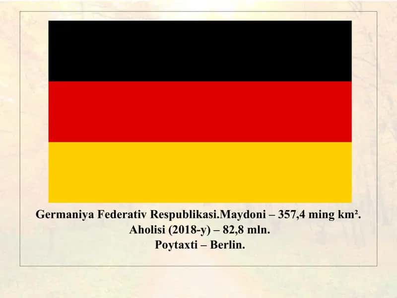 Germaniya Federativ Respublikasi.Taqdimot