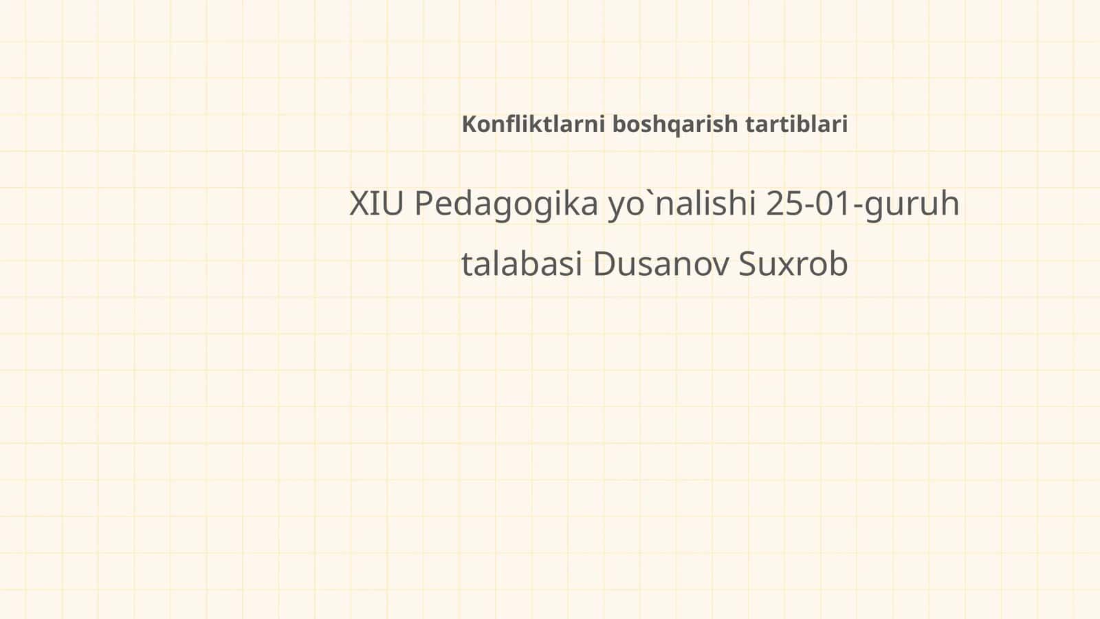 Konfliktlarni boshqarish tartiblari