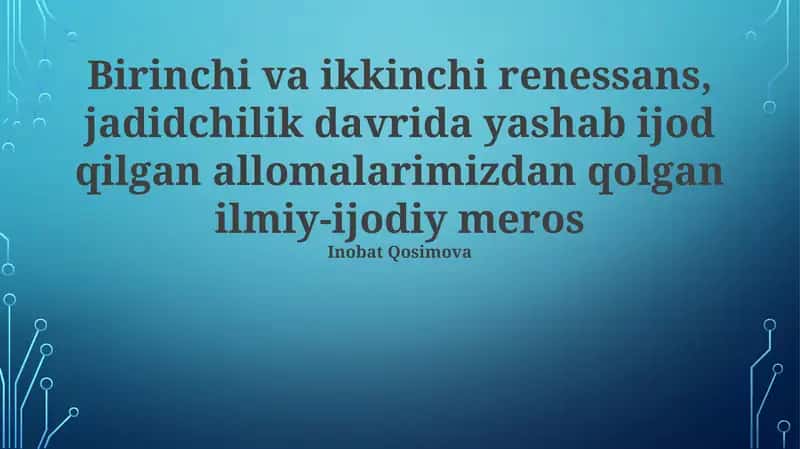 Insoniylik Tongi: Birinchi Uyg'onish