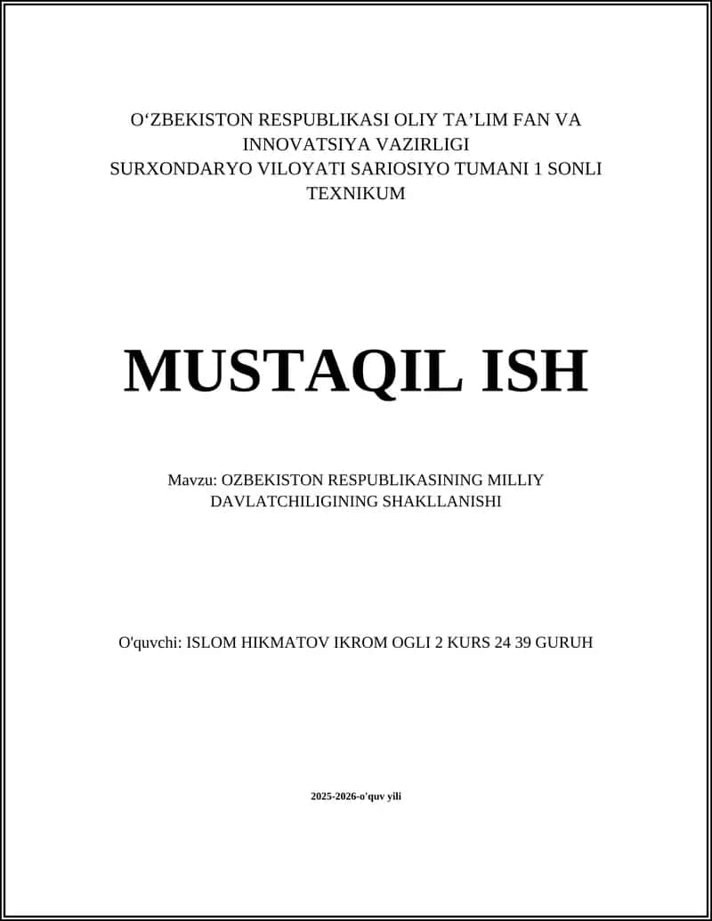 Oʻzbekistoning tarixiy ildizlari