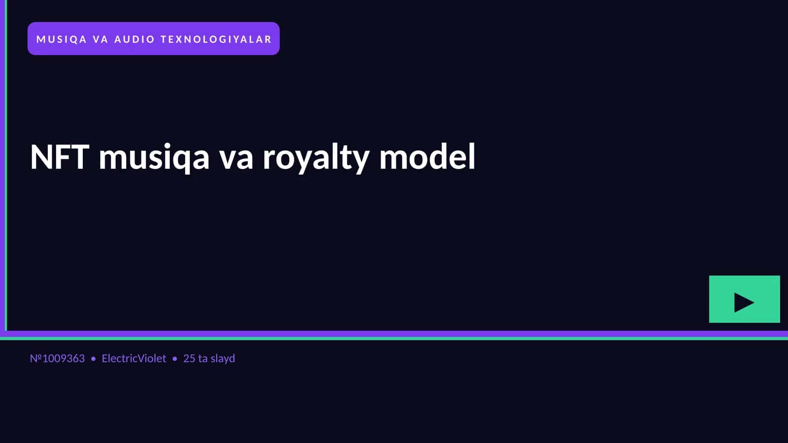 NFT musiqa va royalty model