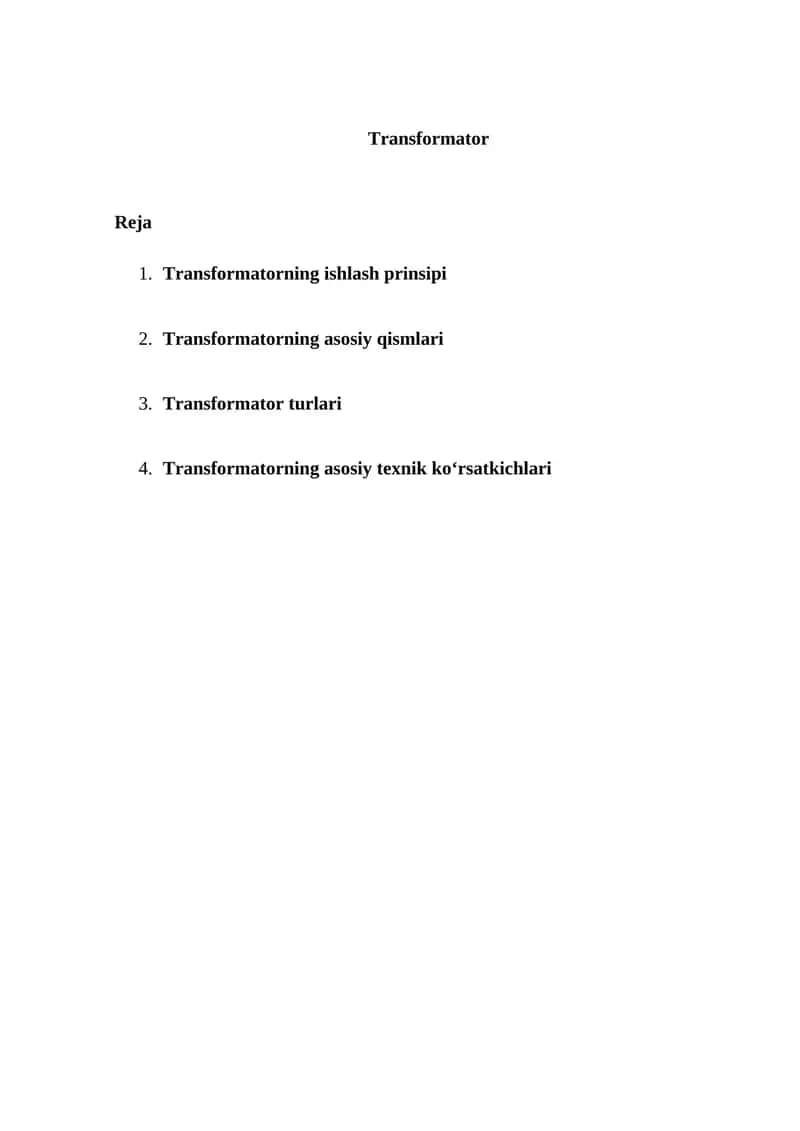 Transformator