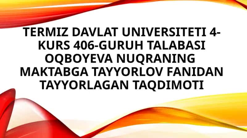 TA’LIMNI TABAQALASHTIRISHNING PSIXOLOGIK VA PEDAGOGIK VA DIDAKTIK MEZONLAR