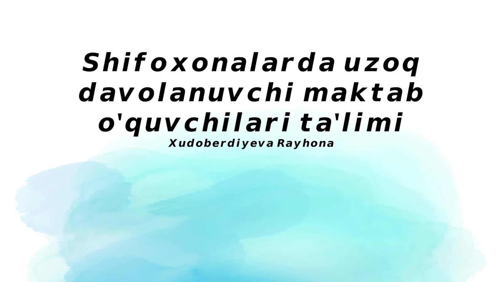 Samarali Ta'lim Usullari va Texnologiyalari