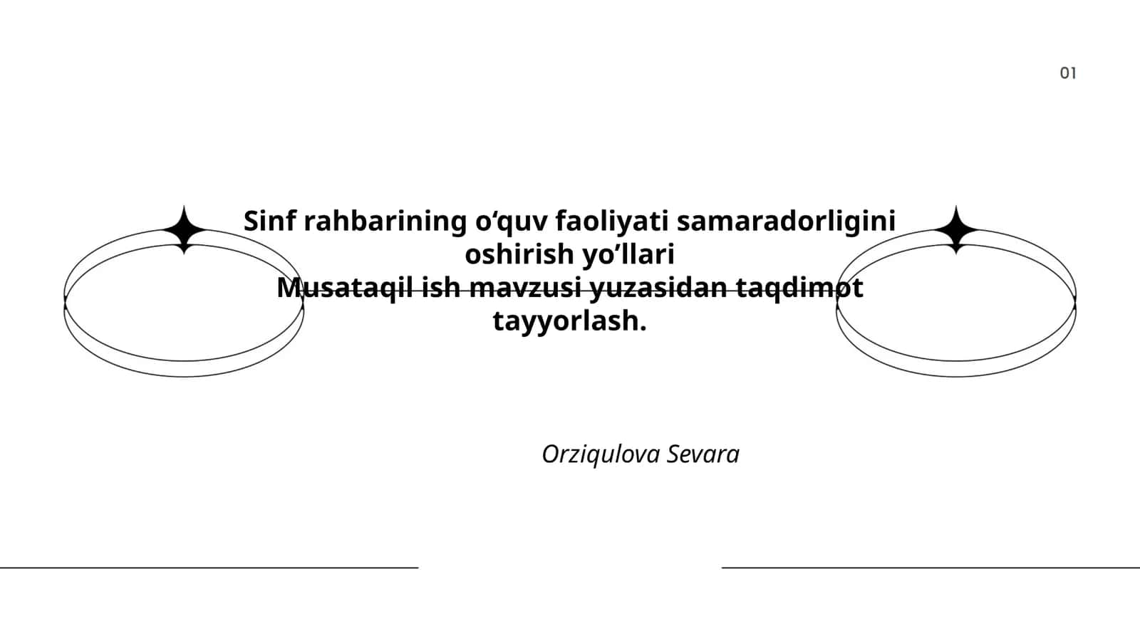 Musataqil ish mavzusi yuzasidan taqdimot tayyorlash