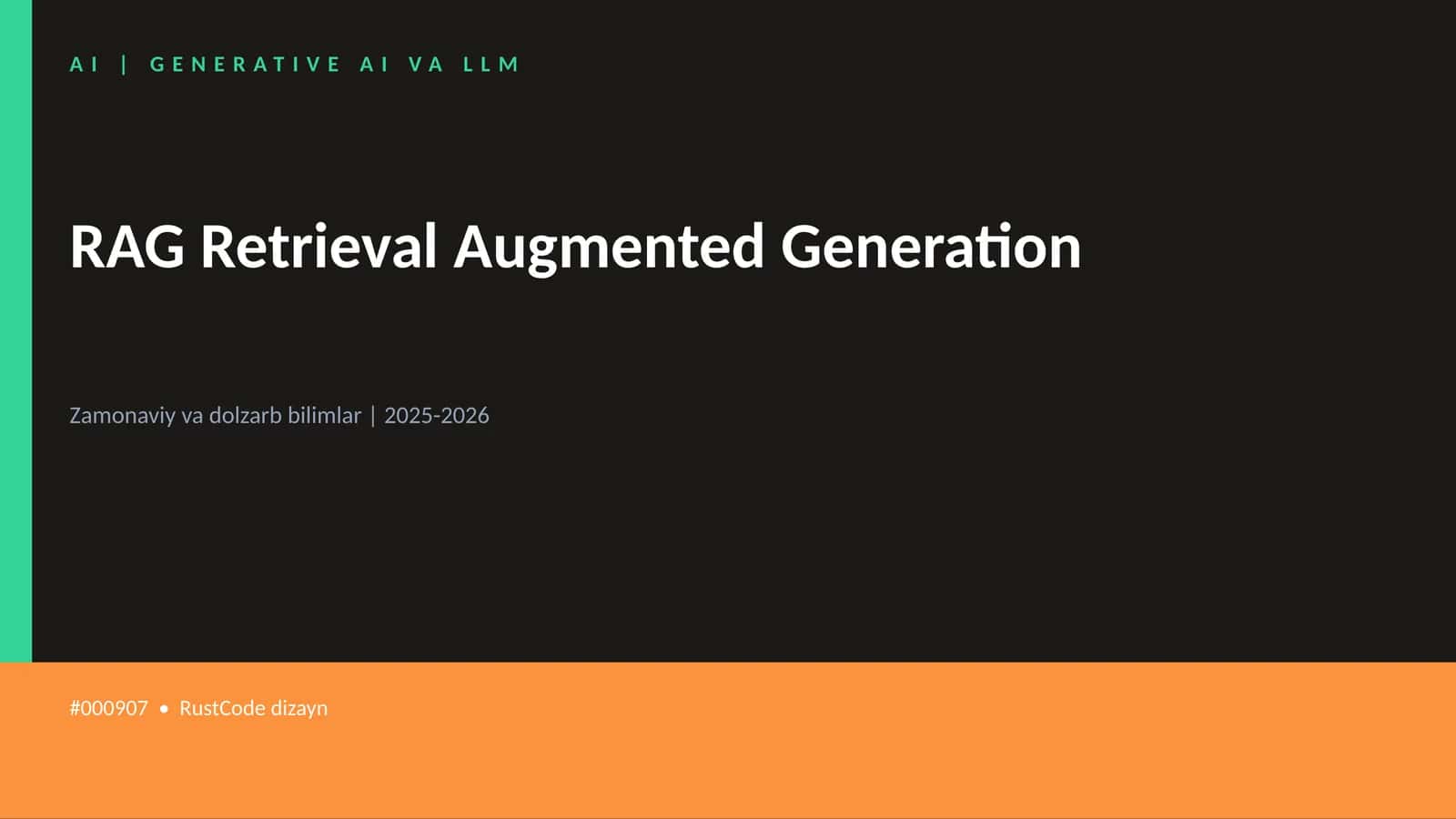 RAG Retrieval Augmented Generation