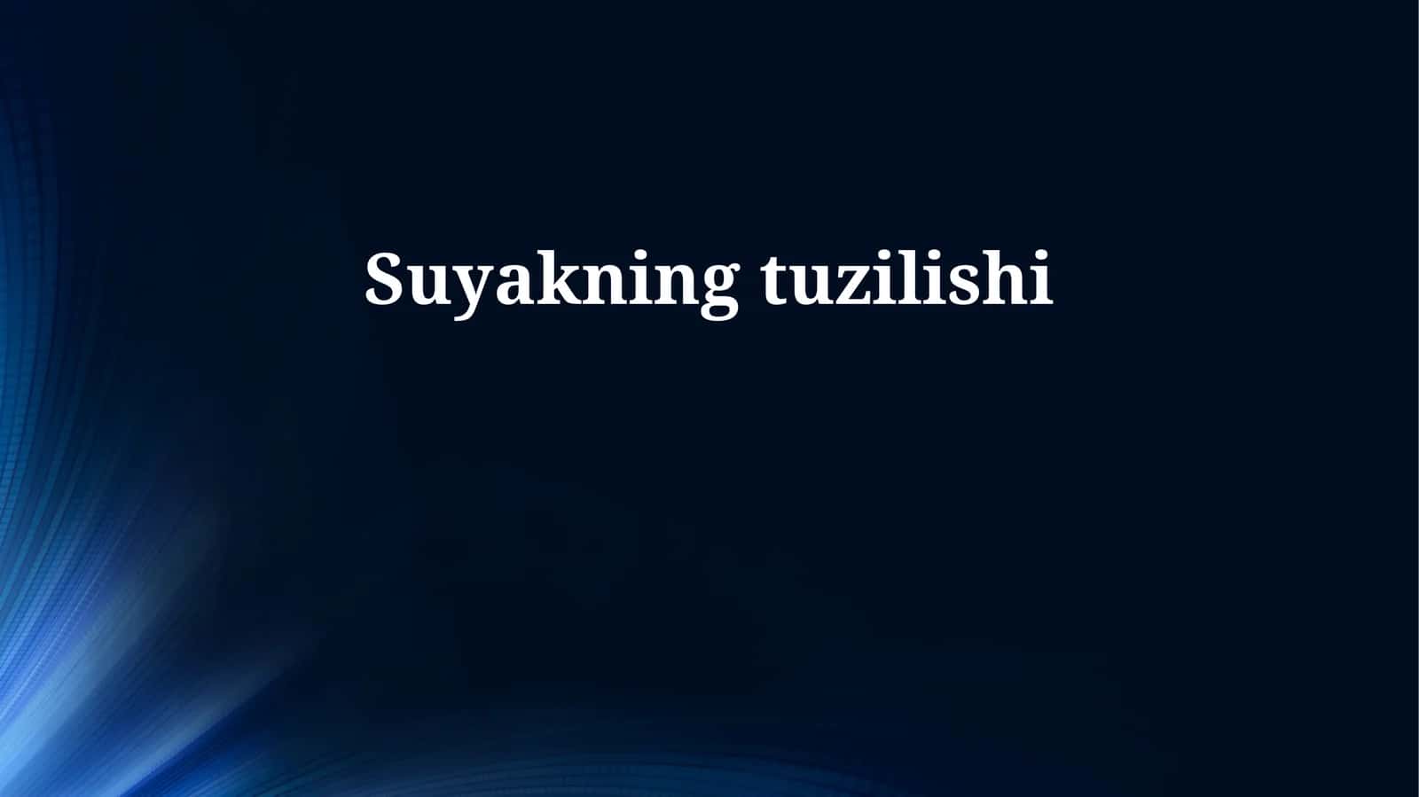 Suyakning tuzilishi
