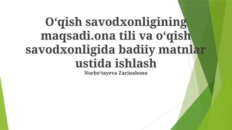 Adabiy matnlarni tahlil qilish usullari