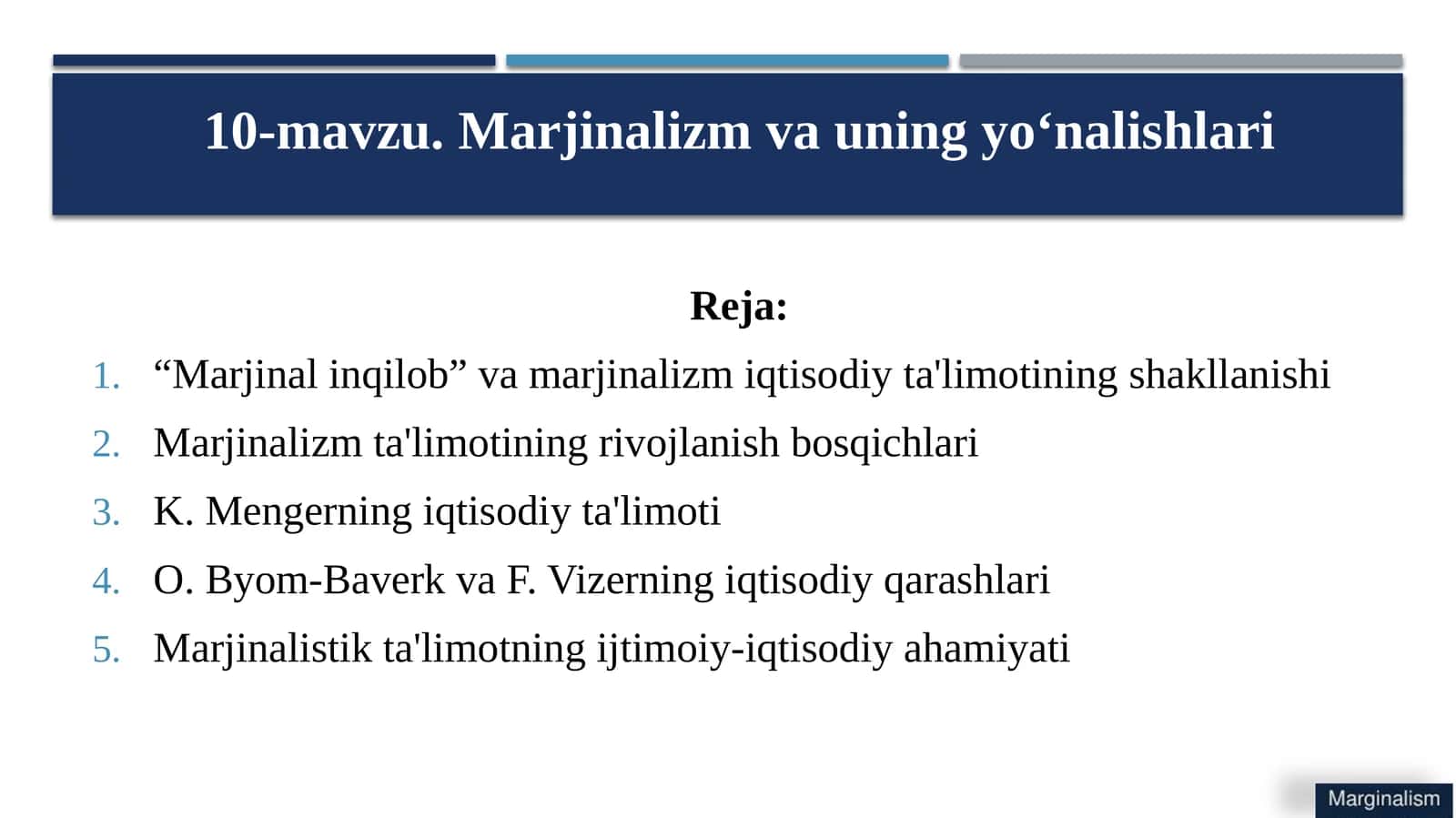 Marjinal inqilob va marjinalizm iqtisodiy ta'limotining shakllanishi