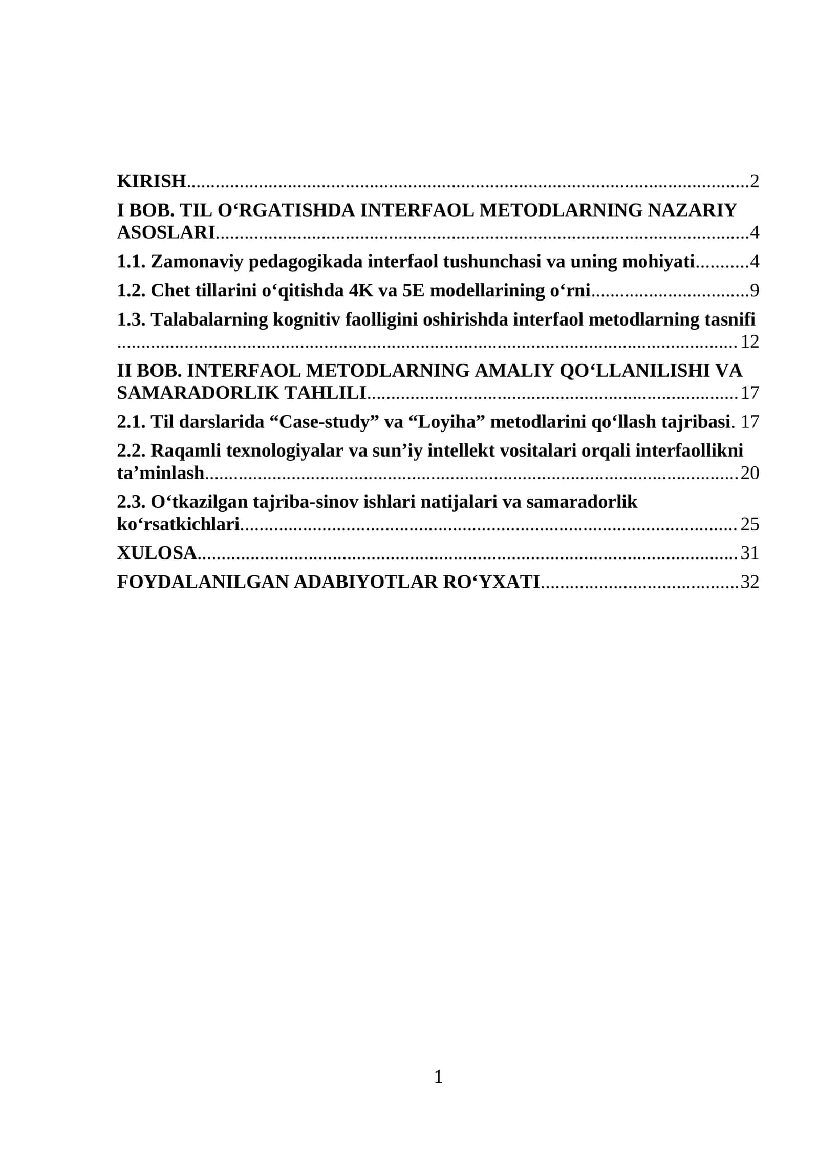 TIL O‘RGATISHDA INTERFAOL METODLARNING NAZARIY ASOSLARI VA AMALIY QO‘LLANILISHI