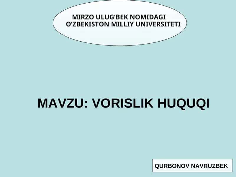 Vorislik Huquqi