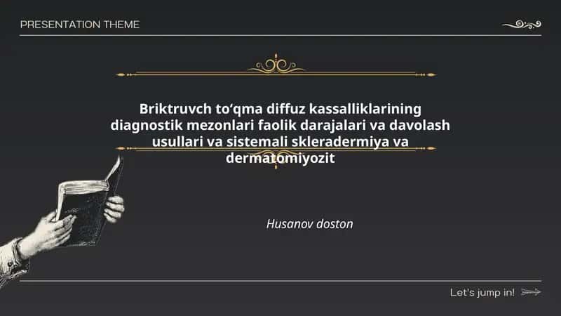 Briktruvch toʻqma diffuz kassalliklarining diagnostik mezonlari