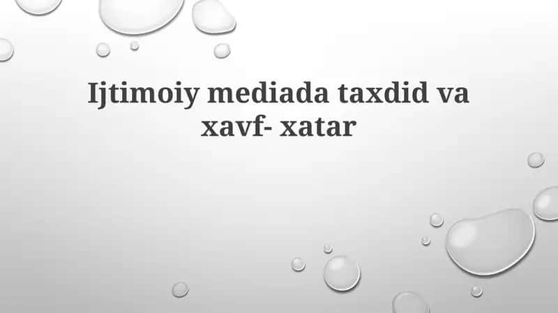 Ijtimoiy mediadagi xavf-xatar