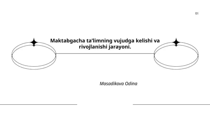 Maktabgacha taʼlimning vujudga kelishi va rivojlanishi jarayoni