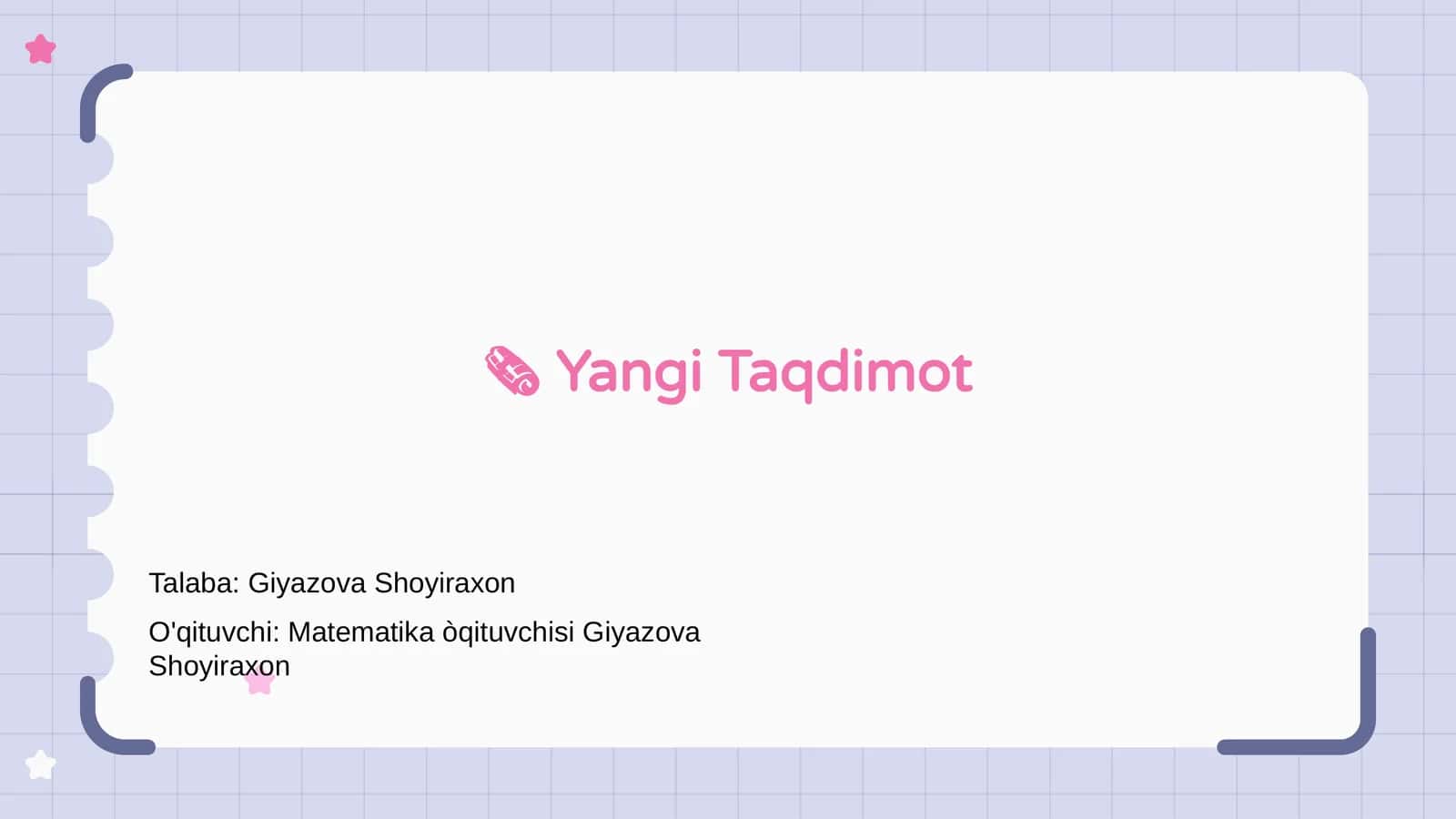 Yangi Taqdimot