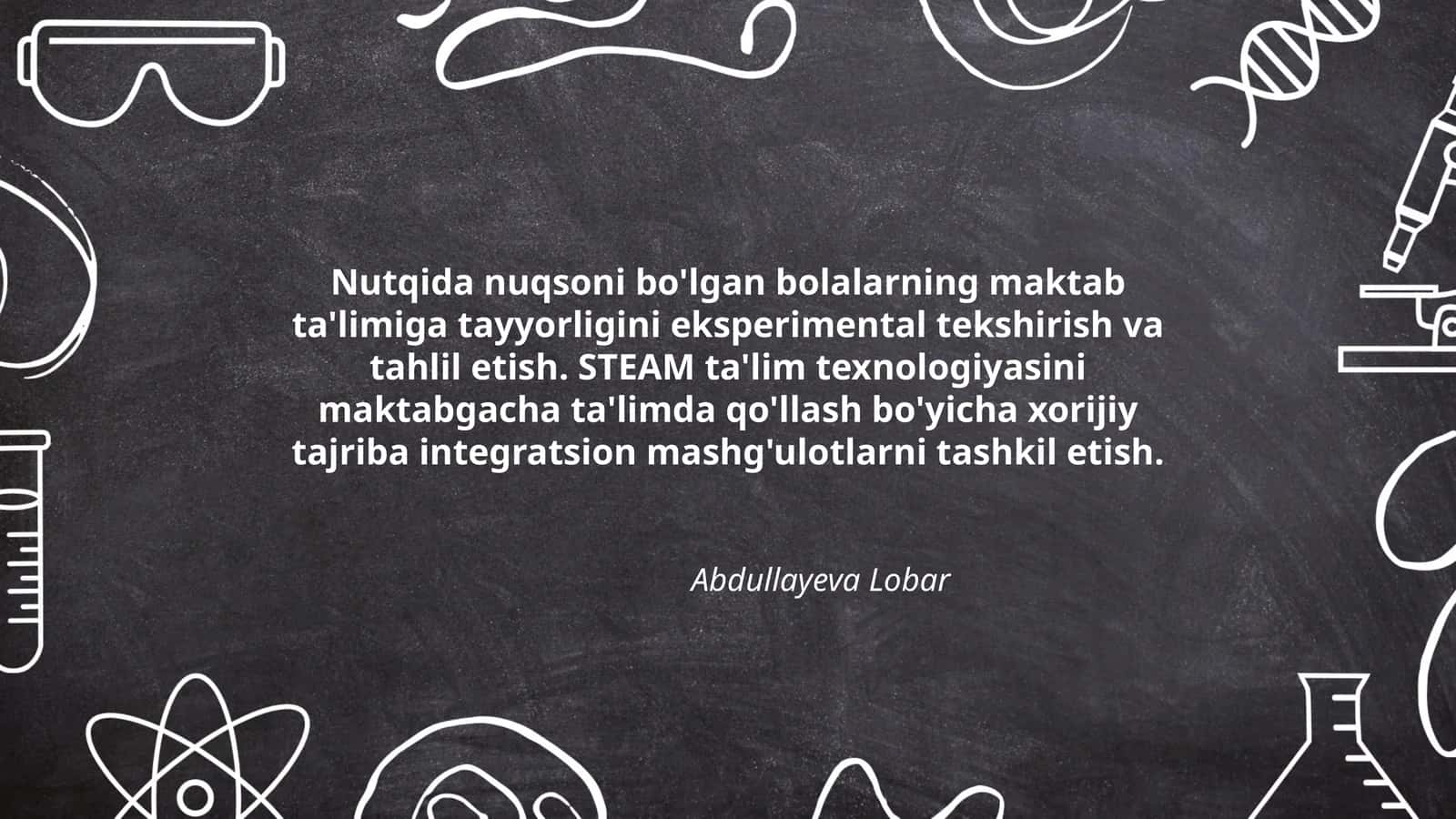 Nutqida nuqsoni bo'lgan bolalarning maktab ta'limiga tayyorligini eksperimental tekshirish va tahlil etish