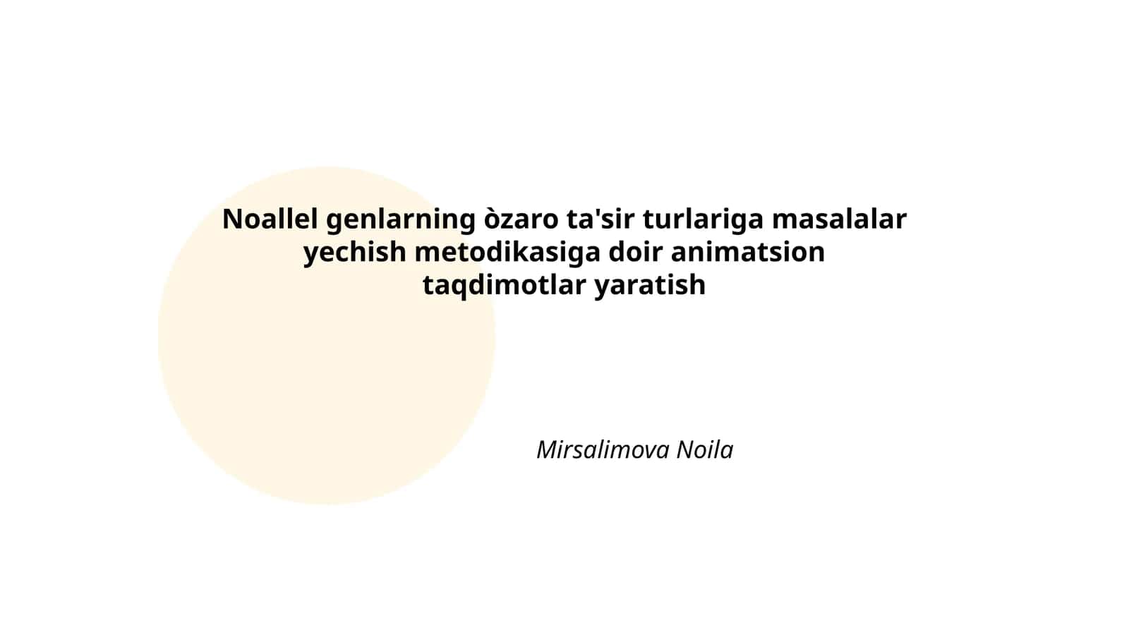 Animatsion taqdimotlar yaratish