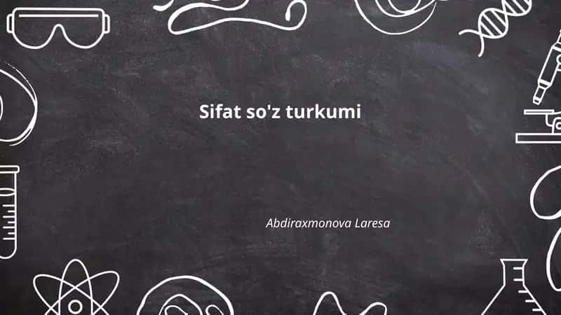 Sifat so'z turkumi