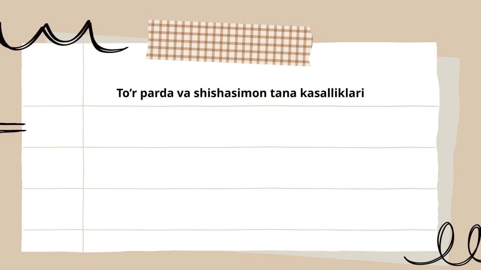 To’r parda va shishasimon tana kasalliklari