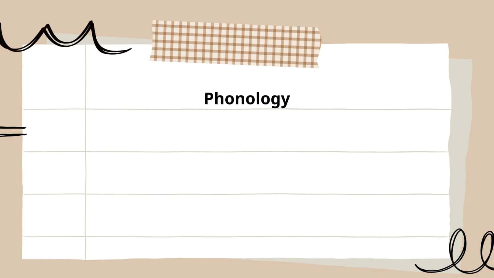 Phonology