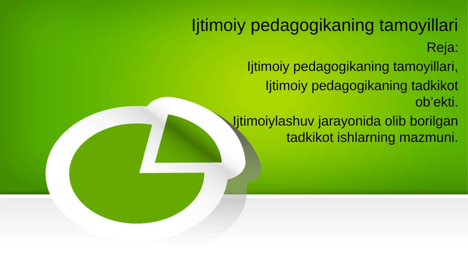 Ijtimoiy pedagogikaning tamoyillari
