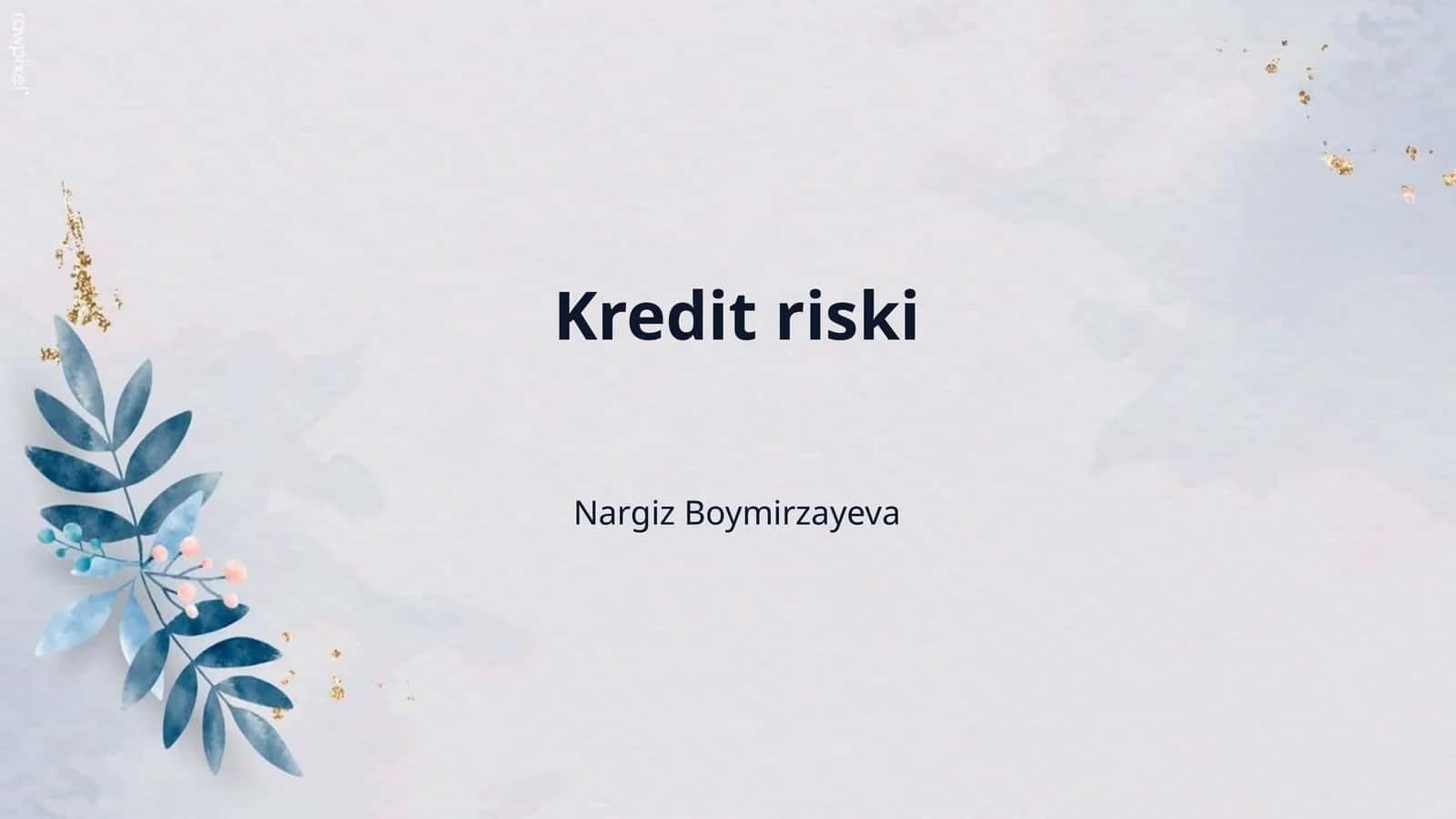 Kredit riski