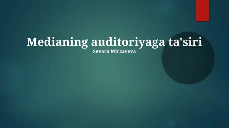 Medianing auditoriyaga ta'siri
