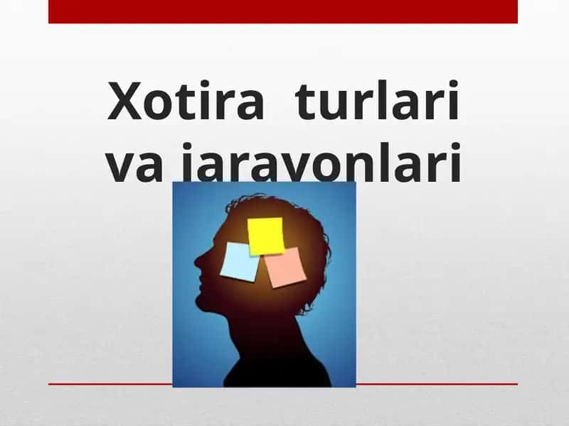 Xotiraturlarivajarayonlari