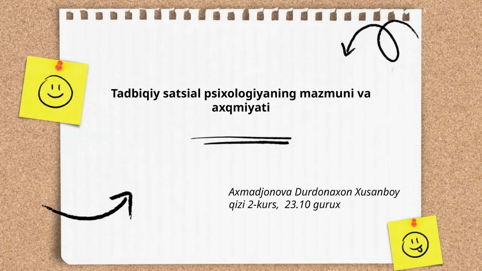 Tadbiqiy satsial psixologiyaning mazmuni va axqmiyati