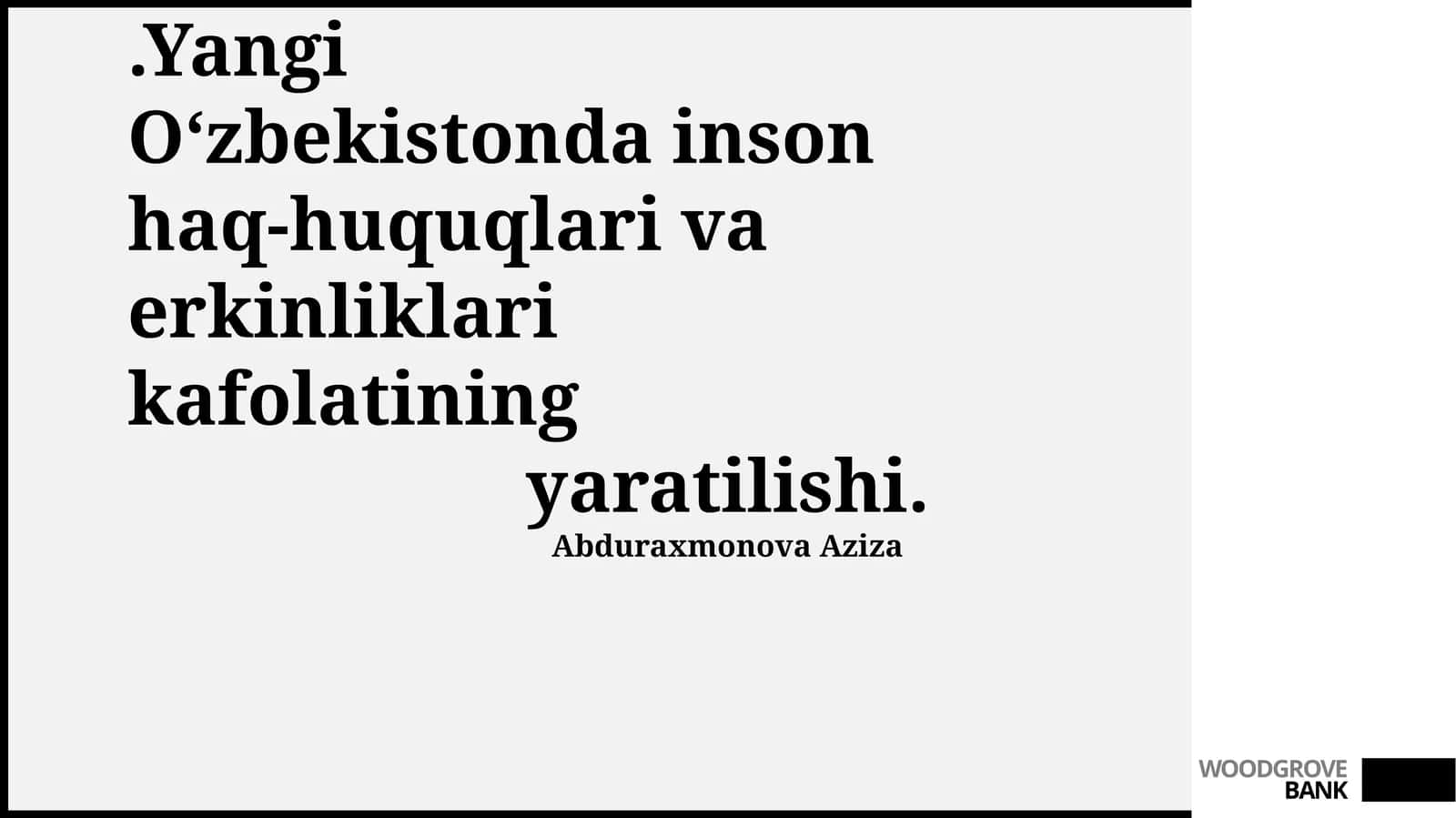Oʻzbekistonda inson haq-huquqlari va erkinliklari kafolatining yaratilishi