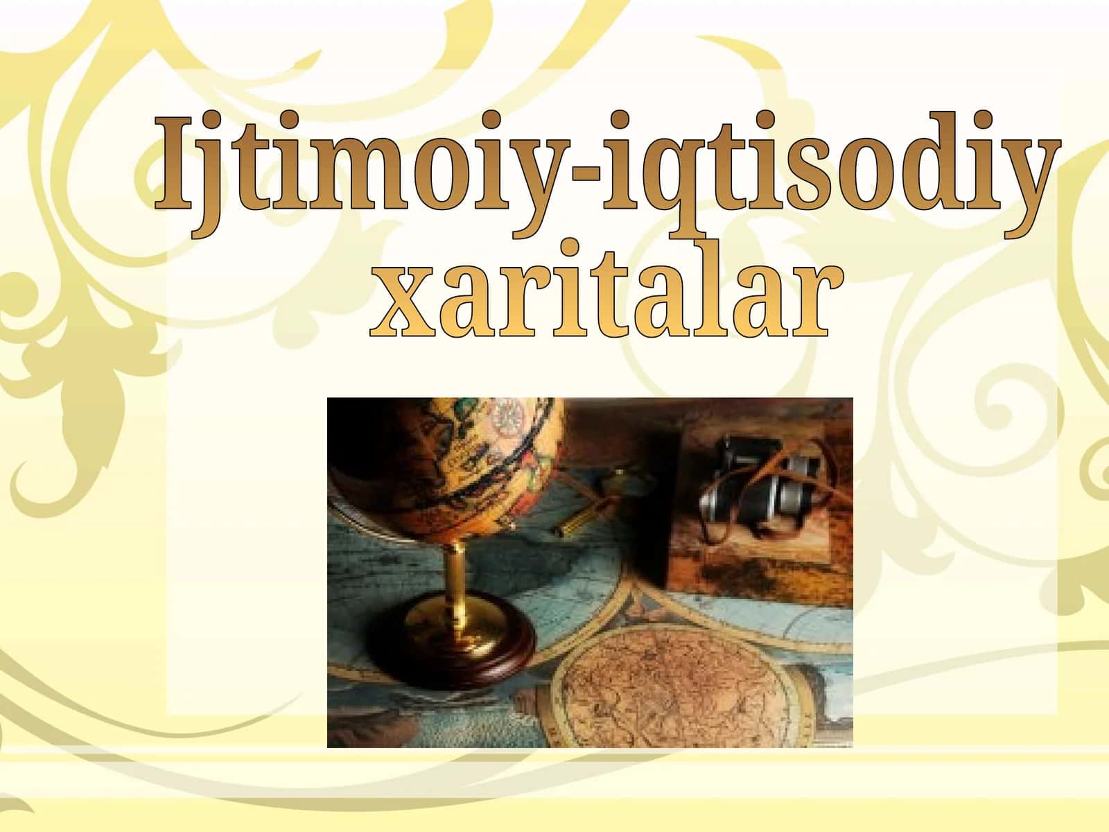 8-sinf Geografiya fanidan Ijtimoiy-iqtisodiy xaritalar dars taqdimoti