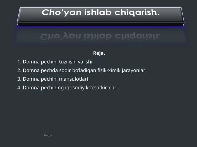 Dоmnа pеchini tuzilishi vа ishi