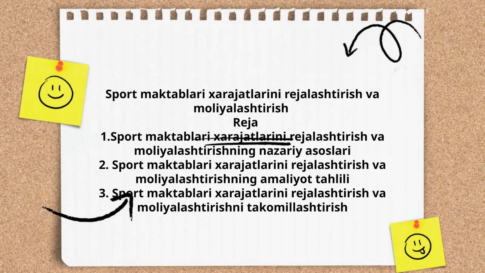 Sport maktablari xarajatlarini rejalashtirish va moliyalashtirish