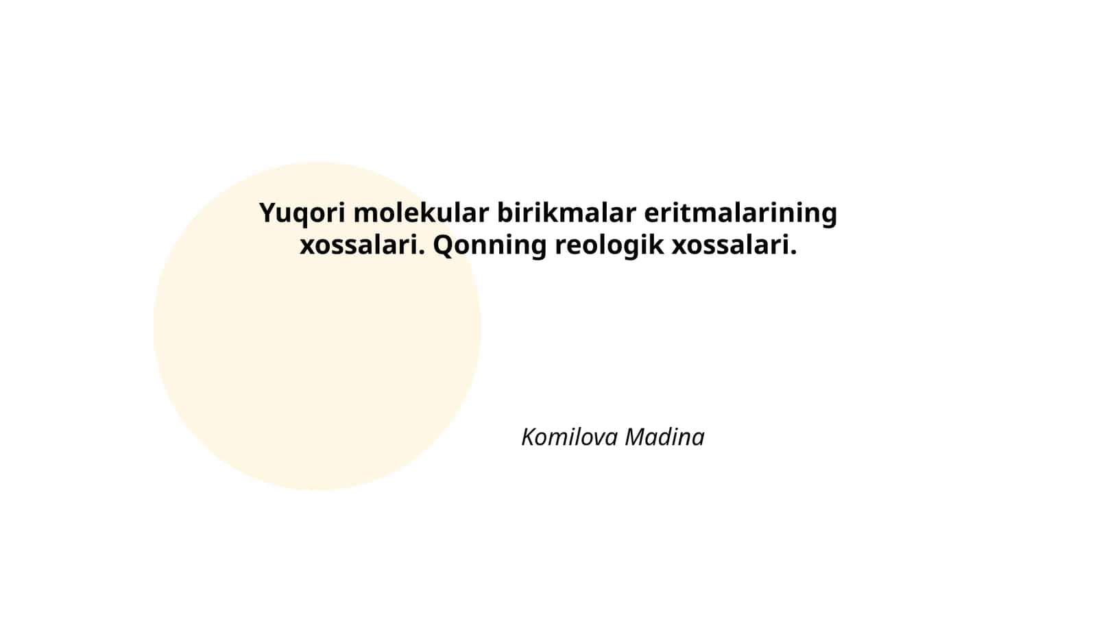 Yuqori molekular birikmalar eritmalarining xossalari