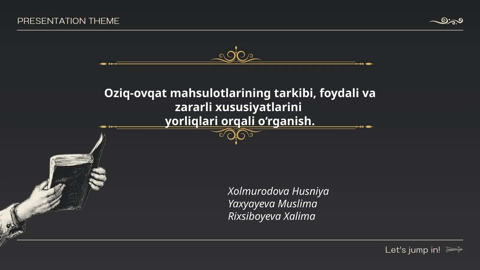Oziq-ovqat mahsulotlarining tarkibi, foydali va zararli xususiyatlarini yorliqlari orqali o‘rganish