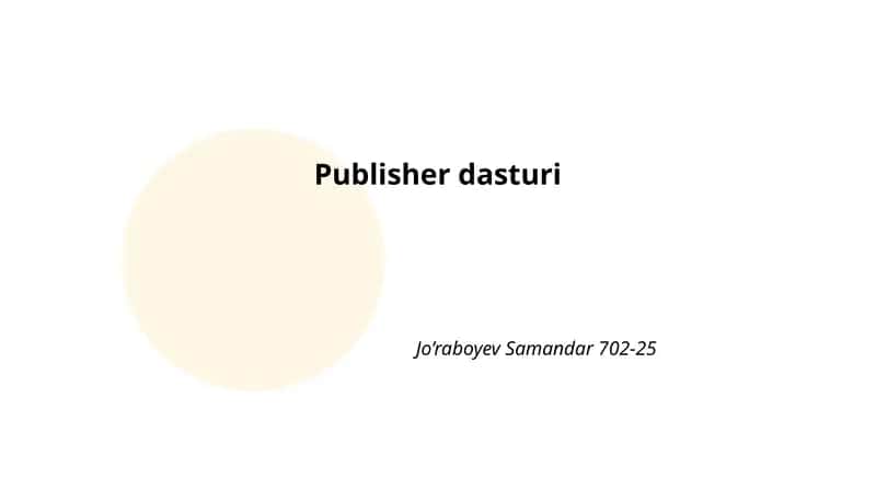 Microsoft Publisher