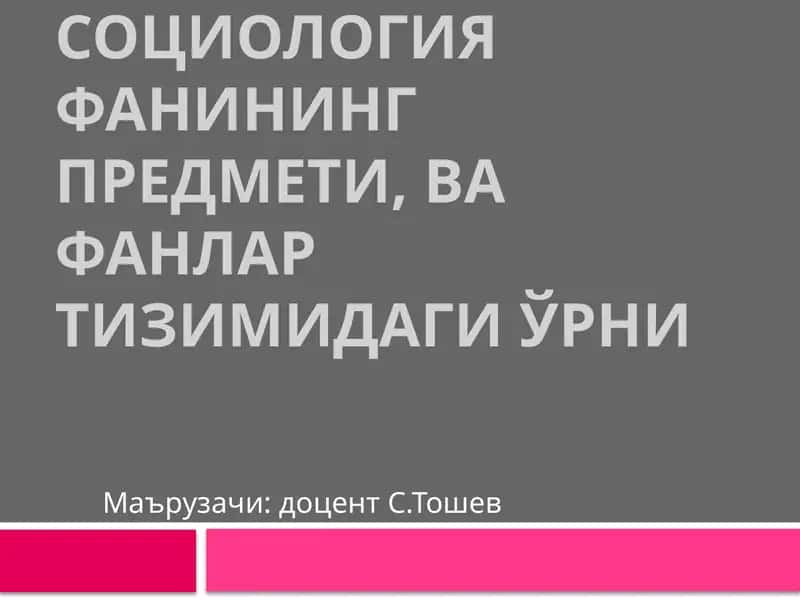 Социология