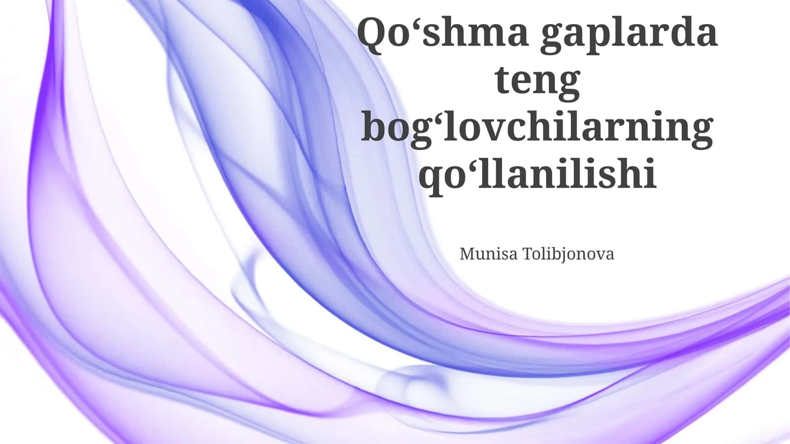 Qo'shma Gaplarda Bog'lovchi So'zlarning Ishlatilishi