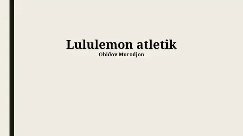 Lululemon atletik